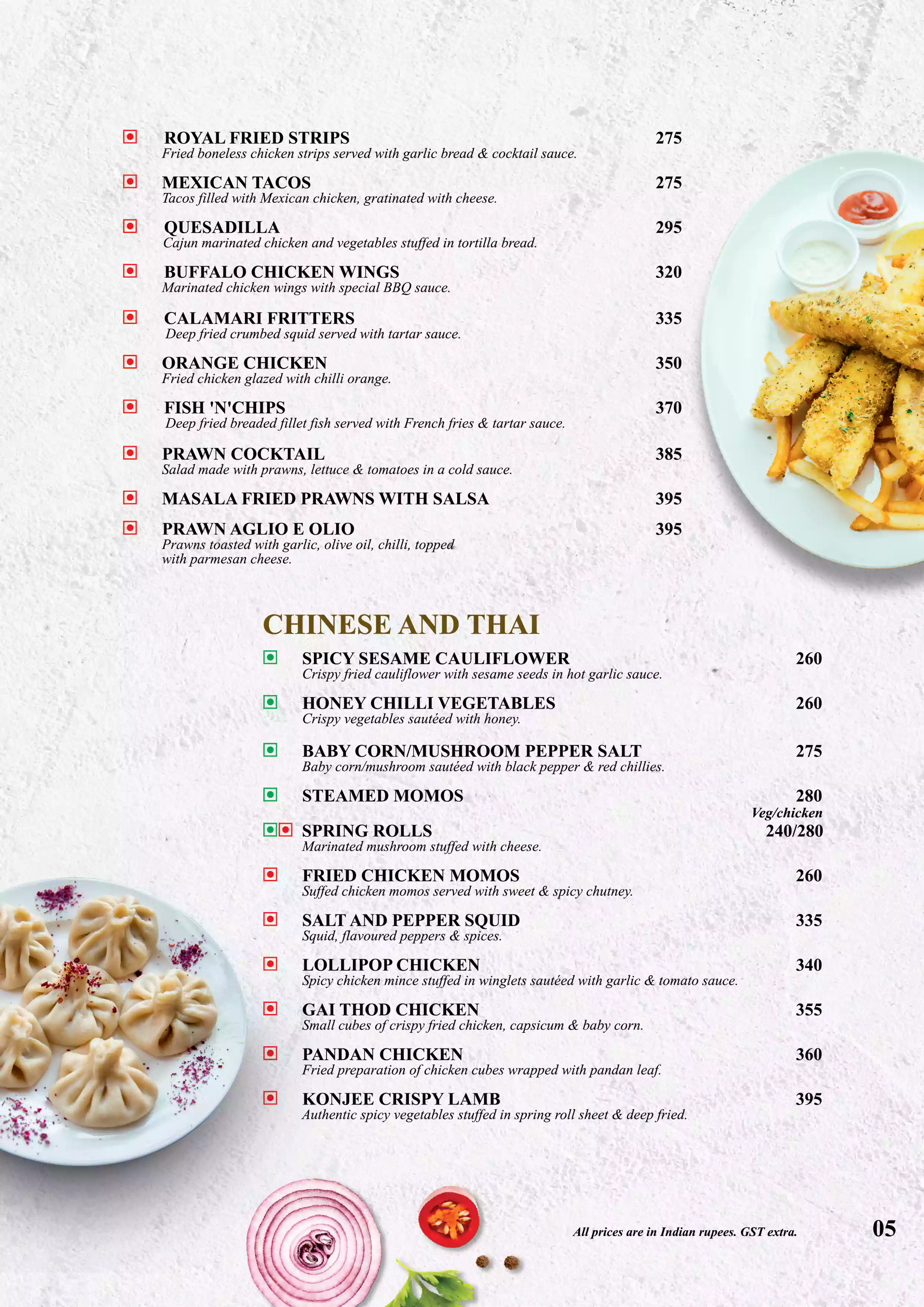 UpperCrust menu